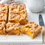 Peaches and Cream Crumble Bars Recipe