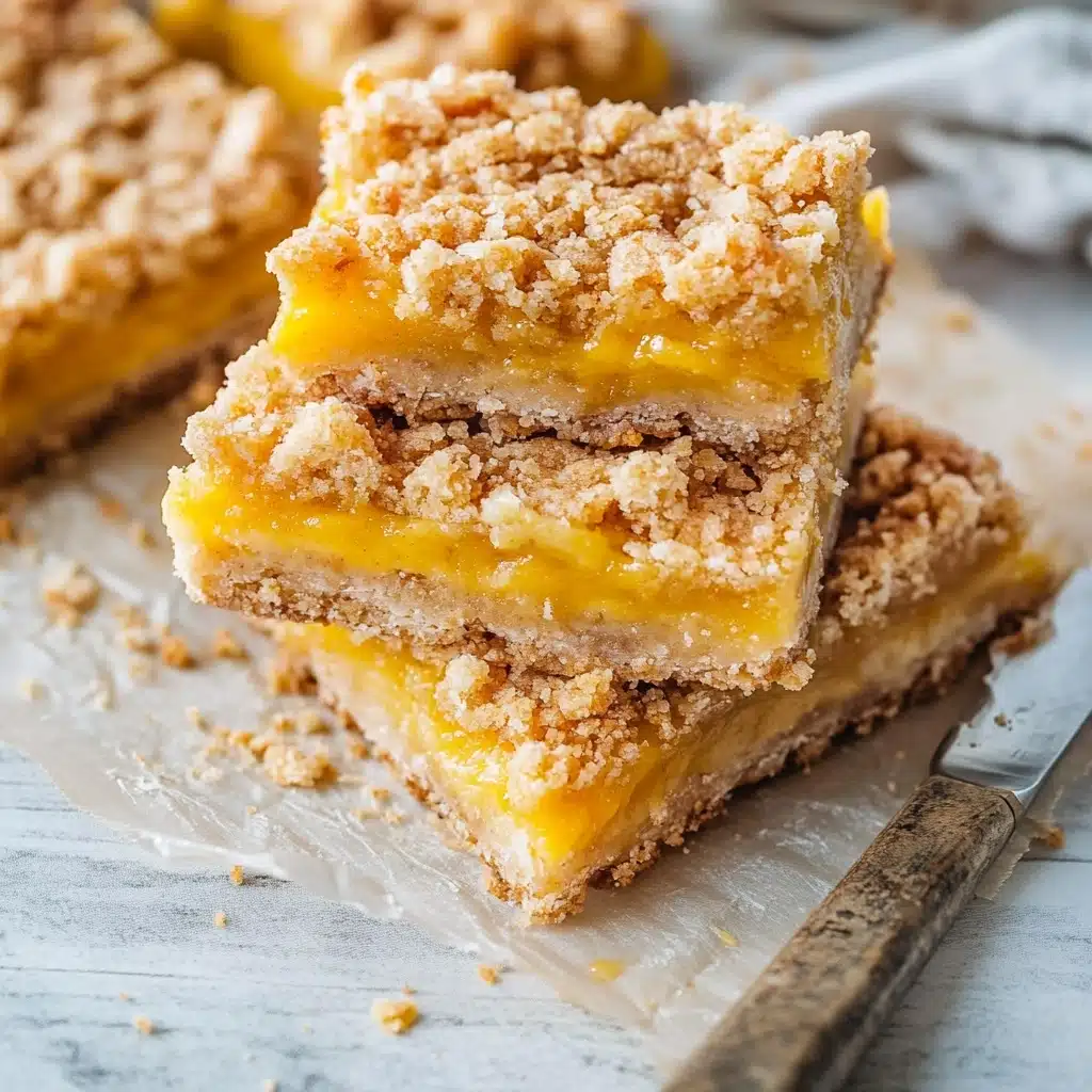 Peaches and Cream Crumble Bars Recipe - Recipe Image