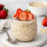 Strawberries and Cream Overnight Oats Recipe