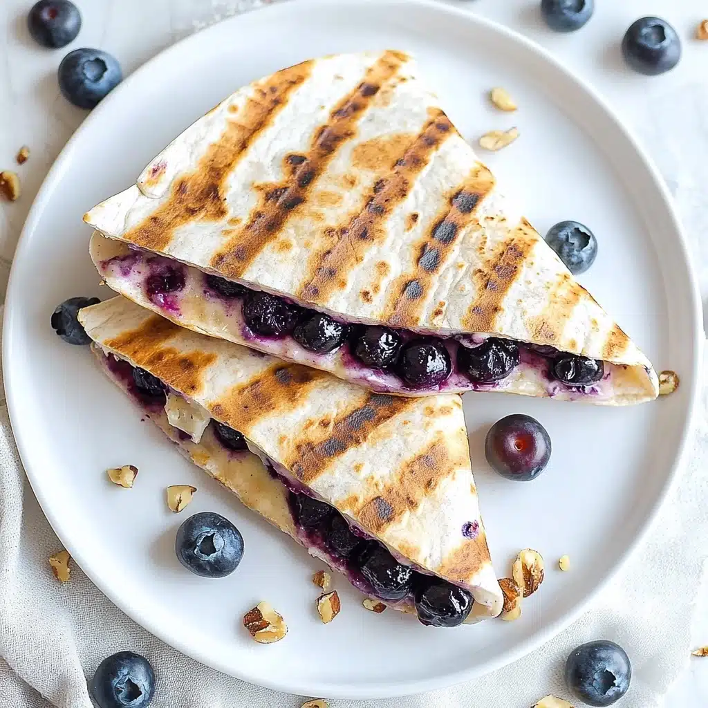 Blueberry Brie + Walnut Quesadilla Recipe - Recipe Image