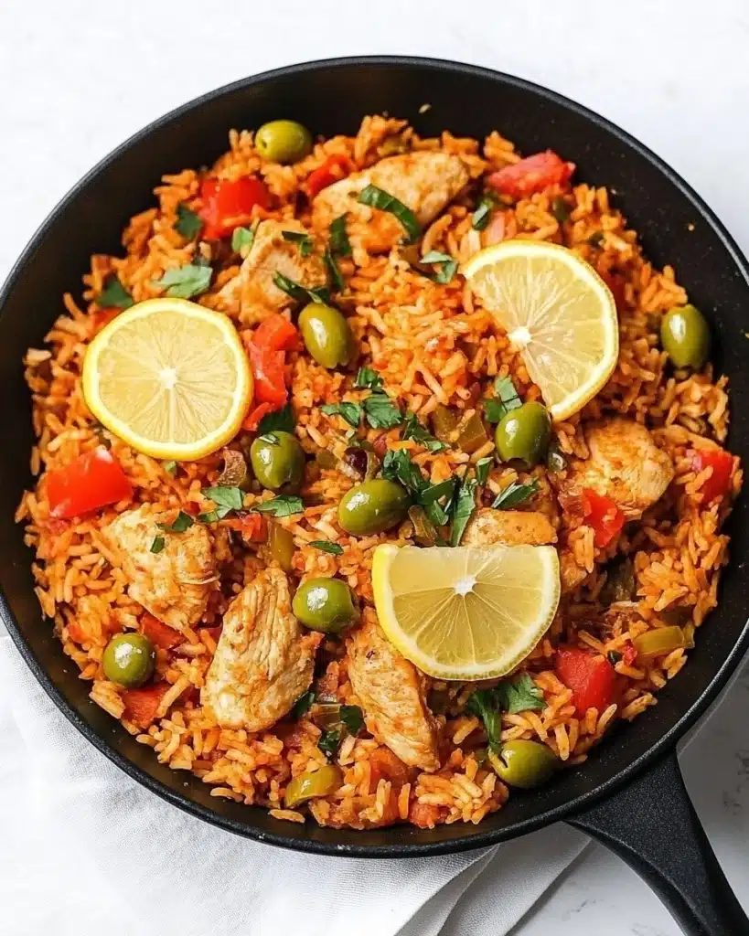 One Pot Spanish Chicken and Rice Recipe
