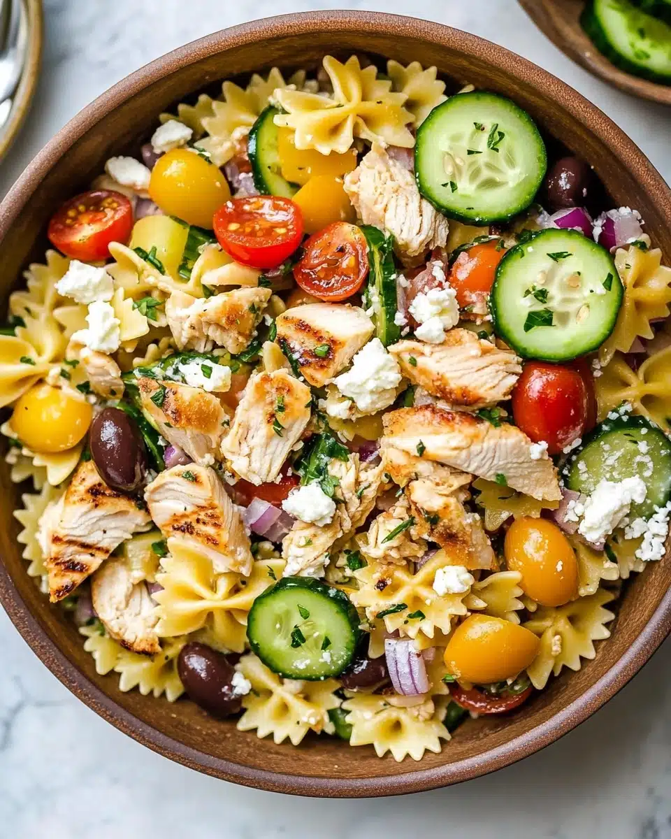 Greek Chicken Pasta Salad Recipe