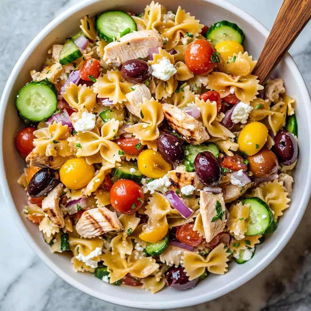 Greek Chicken Pasta Salad Recipe - Recipe Image