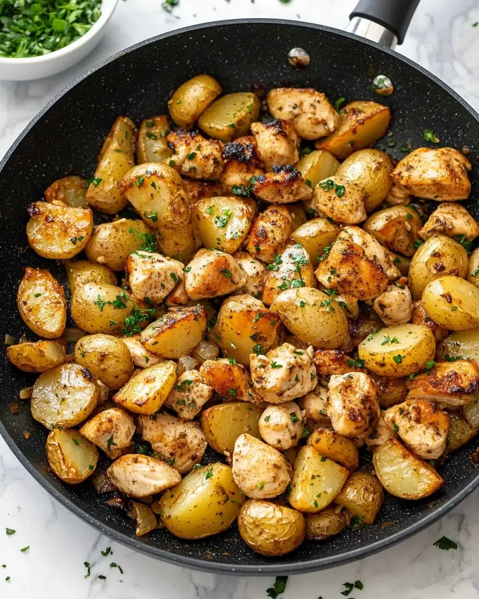 Garlic Butter Chicken and Potato Skillet Recipe