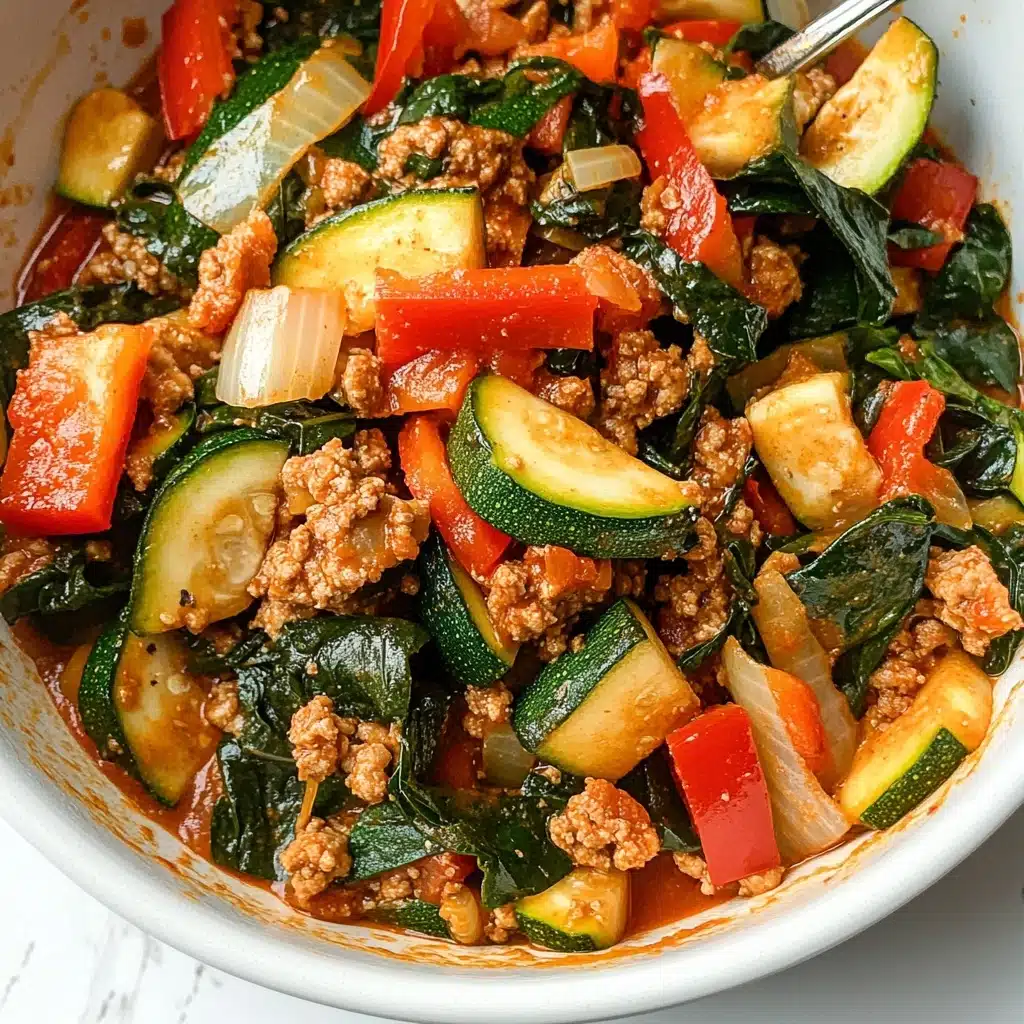 Easy Ground Turkey and Zucchini Skillet Recipe - Recipe Image