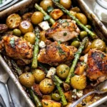 Sheet Pan Honey Garlic Chicken and Feta Potatoes Recipe