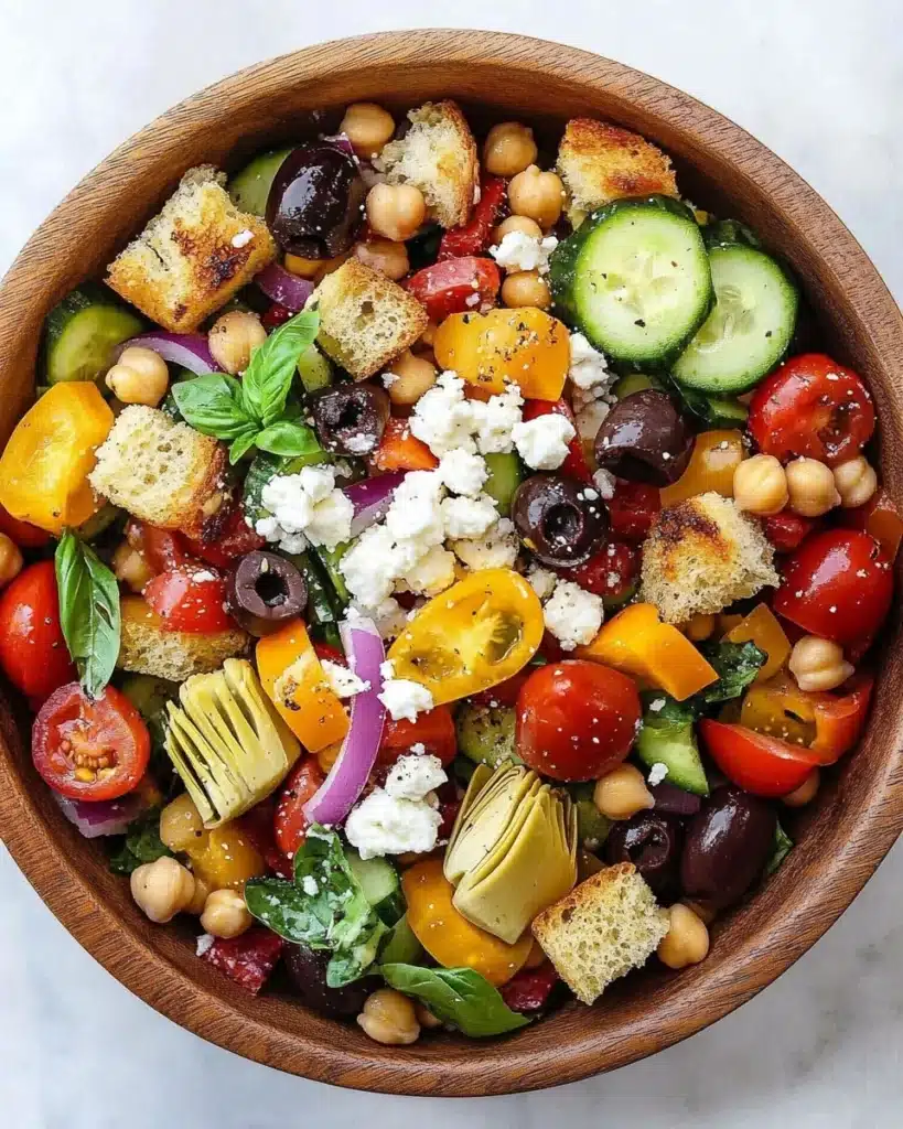 Greek Panzanella Salad Recipe