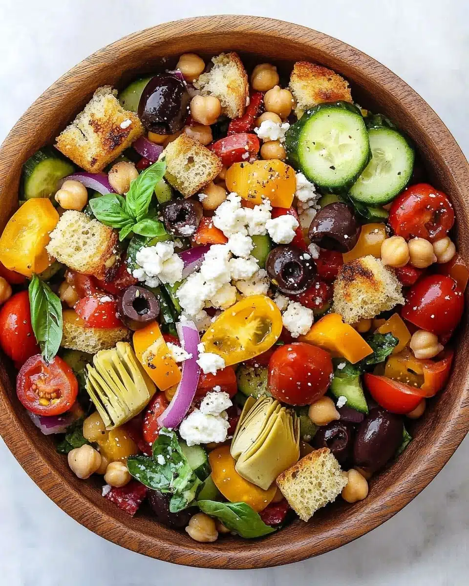 Greek Panzanella Salad Recipe