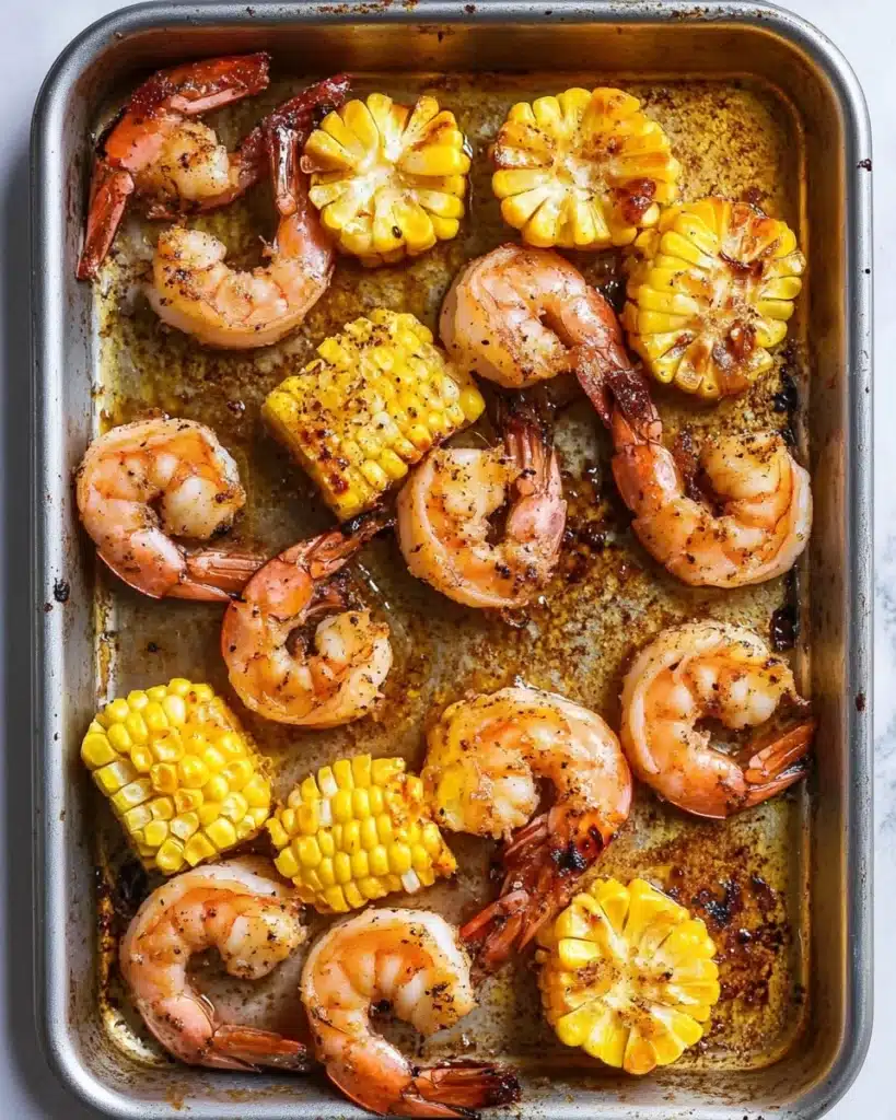 Sheet Pan Cajun Garlic Butter Shrimp Recipe