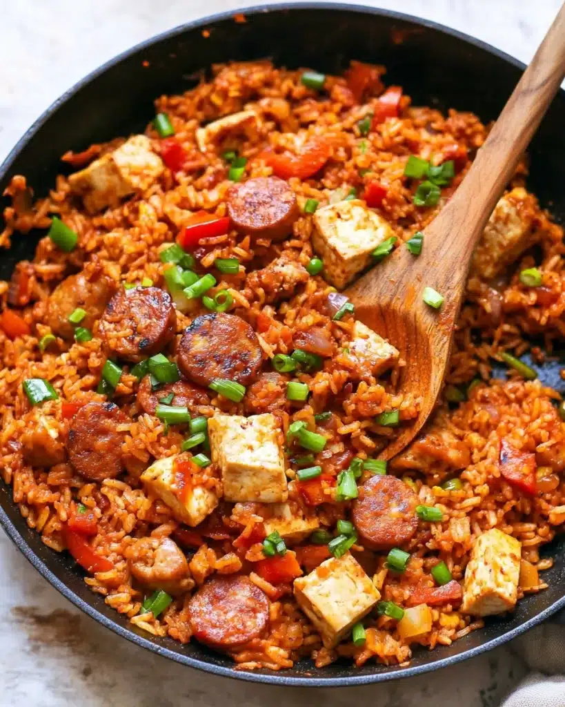 Skillet Cajun Chicken Sausage and Rice Recipe