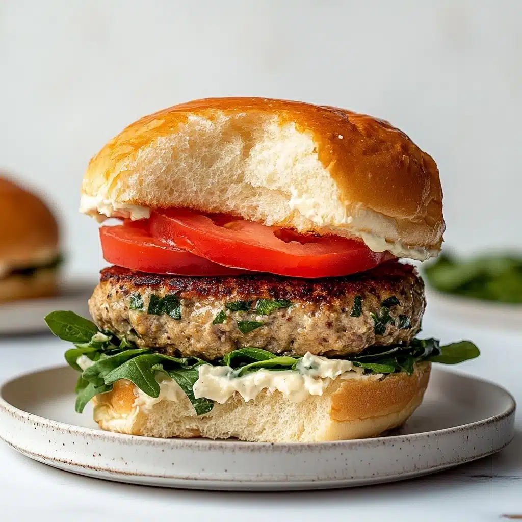 Chicken Feta Spinach Burgers Recipe - Recipe Image