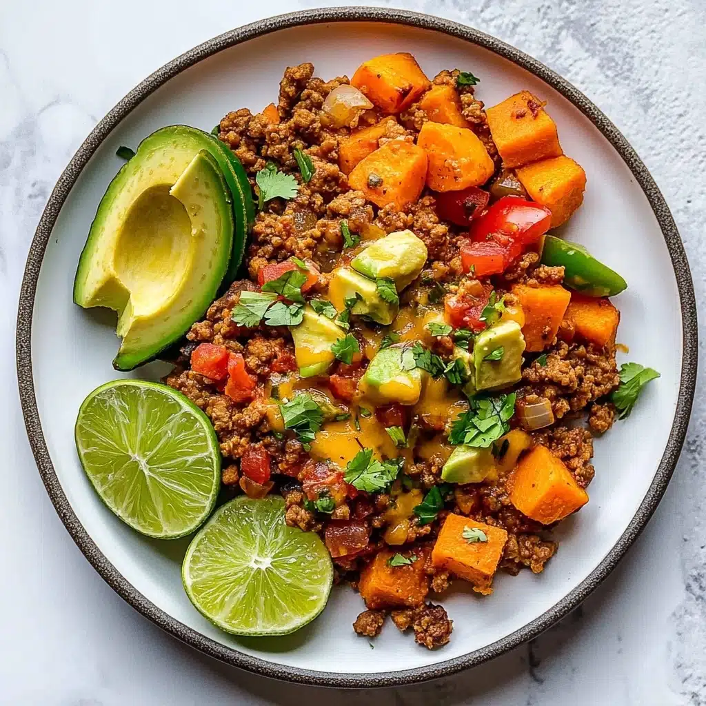 Southwest Ground Beef and Sweet Potato Skillet Recipe - Recipe Image