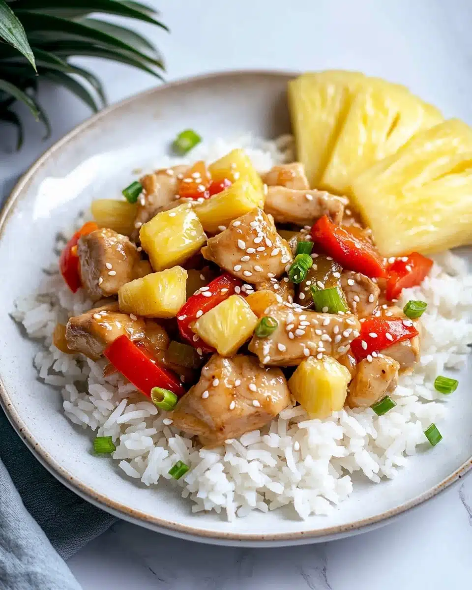 Pineapple Chicken and Rice Skillet Recipe