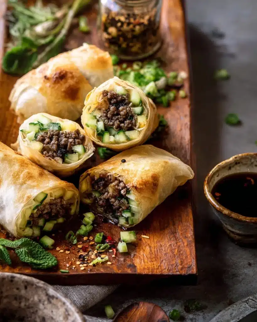 20 Minute Thai Basil Beef Rolls Recipe