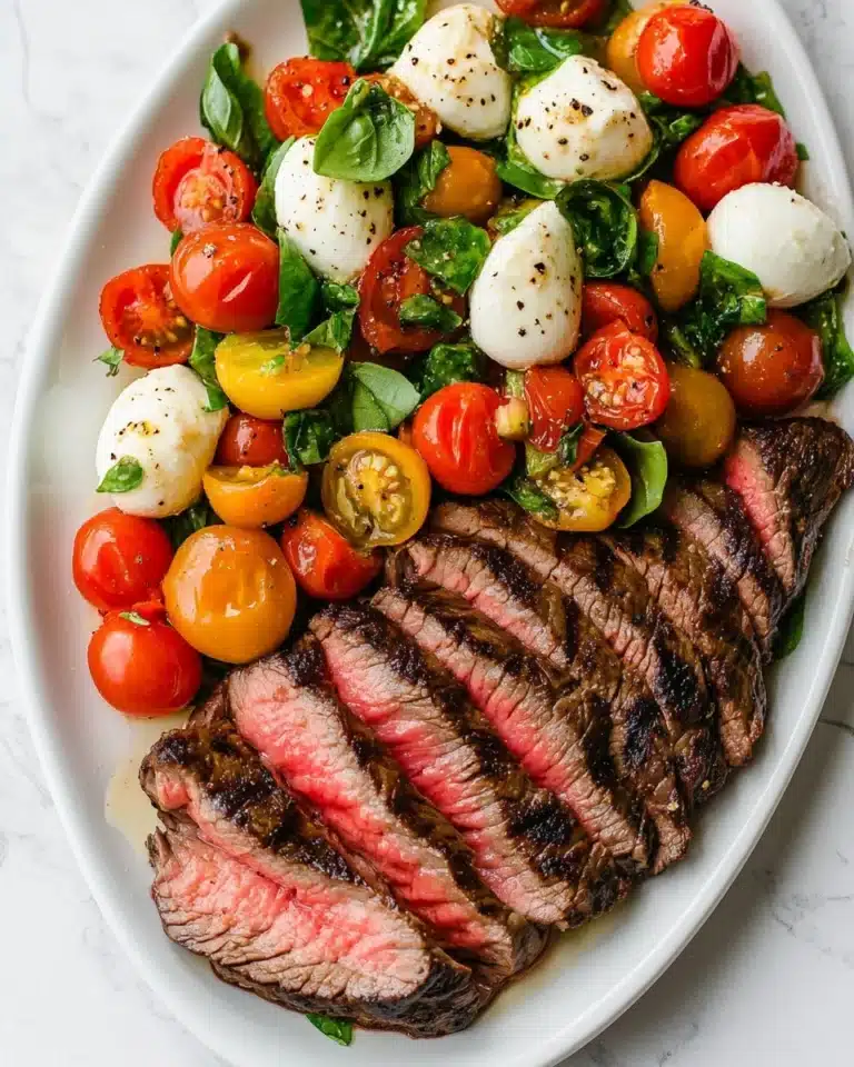 Seared Balsamic Steak Caprese Recipe