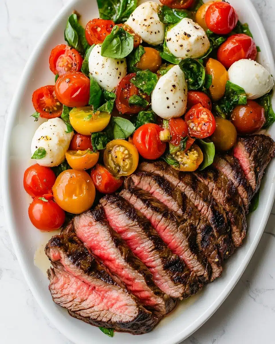 Seared Balsamic Steak Caprese Recipe