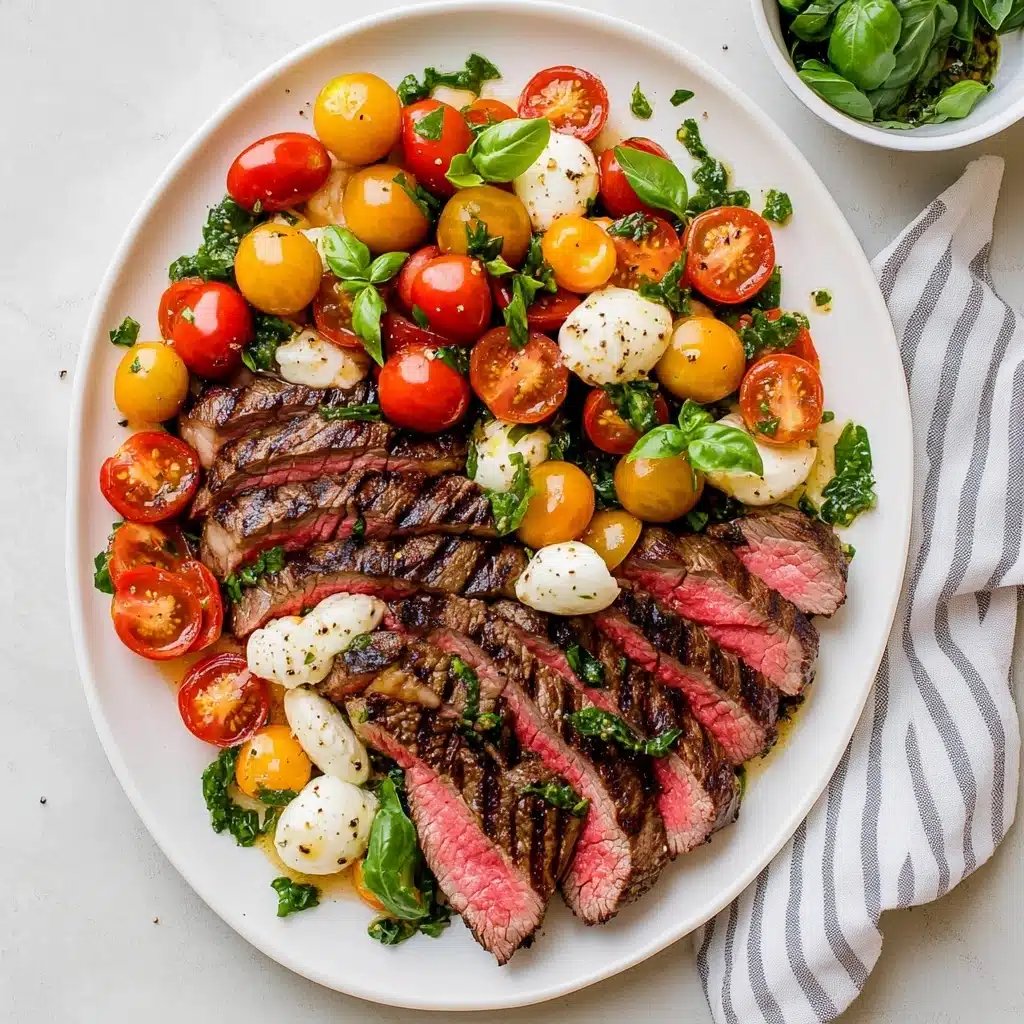 Seared Balsamic Steak Caprese Recipe - Recipe Image