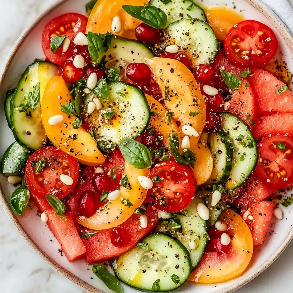 Summer Peach Watermelon Salad Recipe - Recipe Image