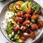 Sheet Pan Hot Honey Garlic Chicken and Zucchini Recipe