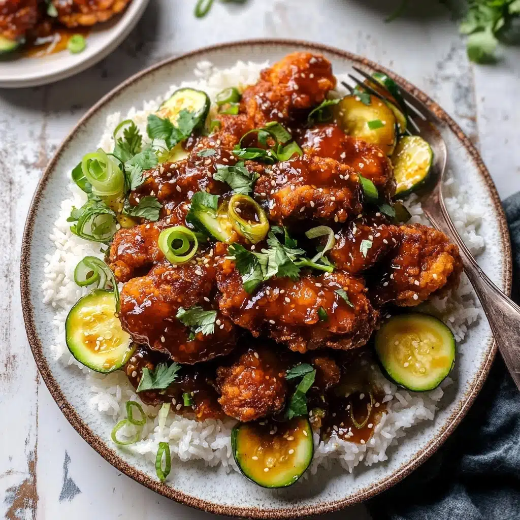 Sheet Pan Hot Honey Garlic Chicken and Zucchini Recipe - Recipe Image
