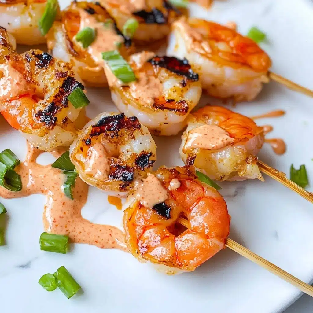 Grilled Bang Bang Shrimp Skewers Recipe - Recipe Image