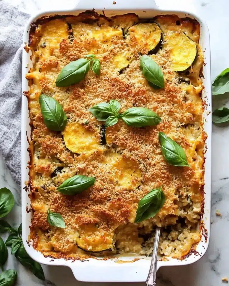 Cheesy Zucchini Chicken and Rice Bake Recipe