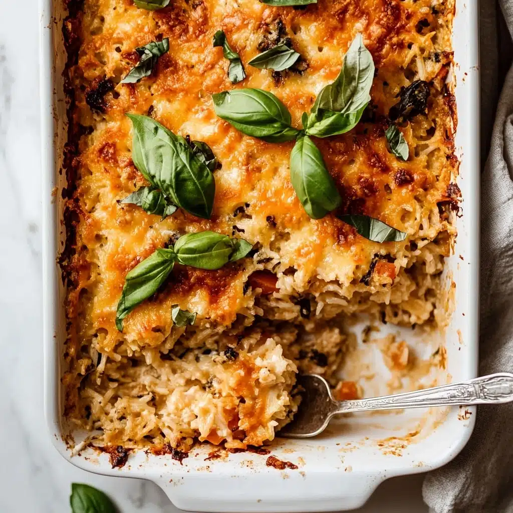 Cheesy Zucchini Chicken and Rice Bake Recipe - Recipe Image