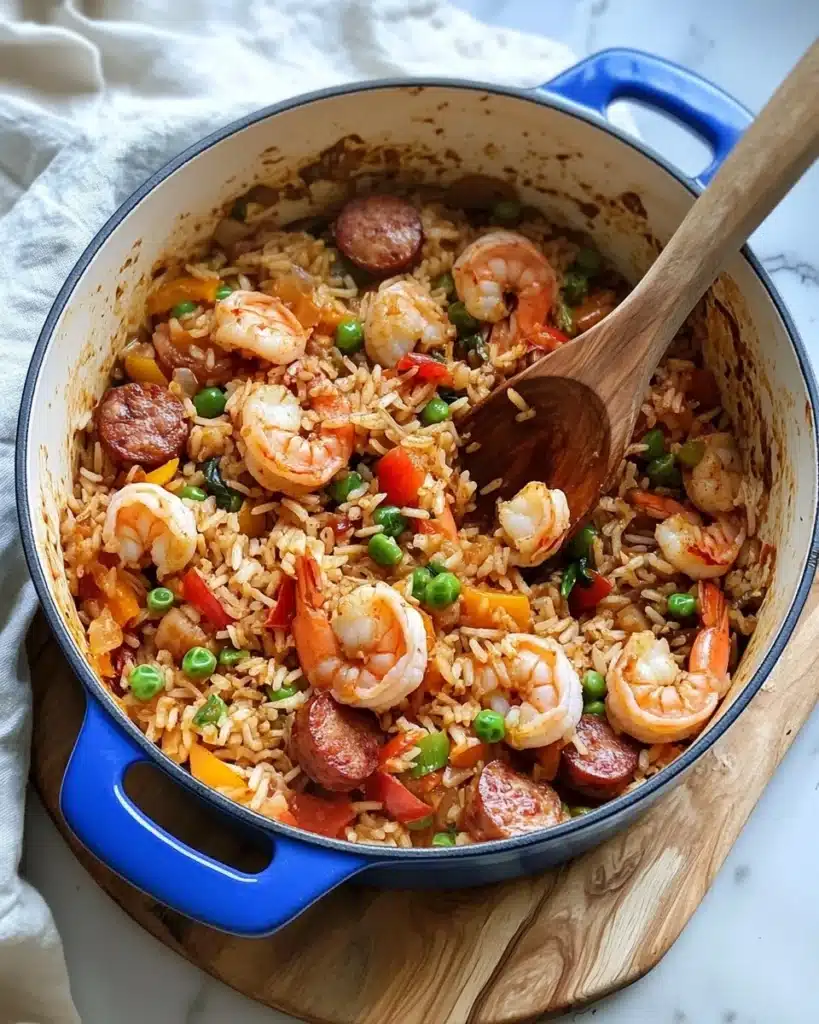 One Pot Sausage, Shrimp, and Rice Recipe