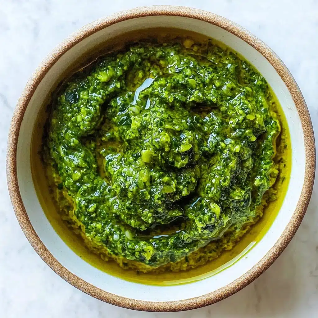 5 Minute Garlic Scape Pesto (with walnuts!) Recipe - Recipe Image