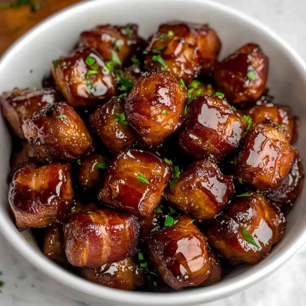 Bacon-Wrapped Brown Sugar BBQ Meatballs Recipe - Recipe Image