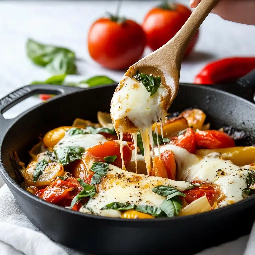 Skillet Caprese Peach Chicken Recipe - Recipe Image