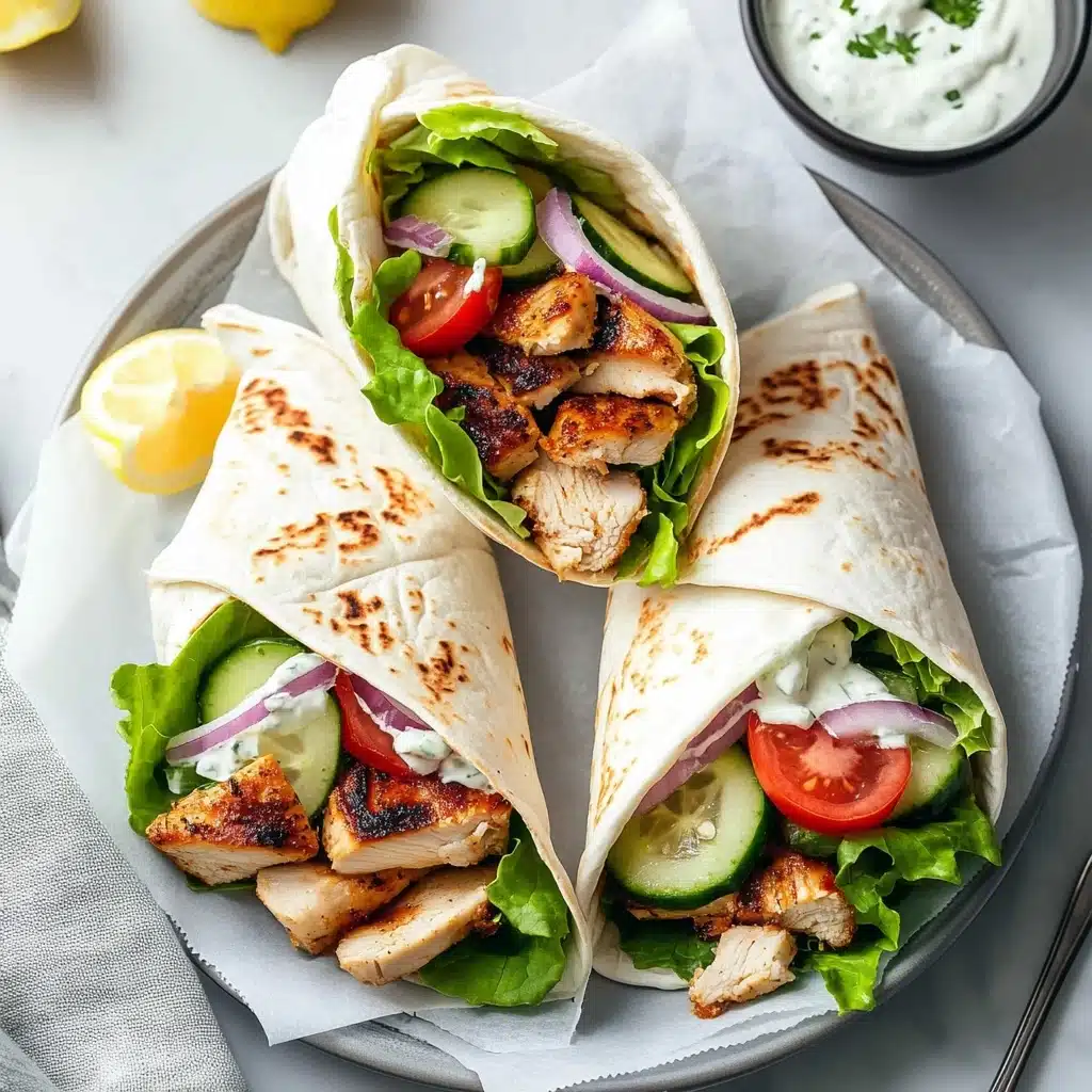Easy Chicken Gyros & Tzatziki Sauce Recipe - Recipe Image