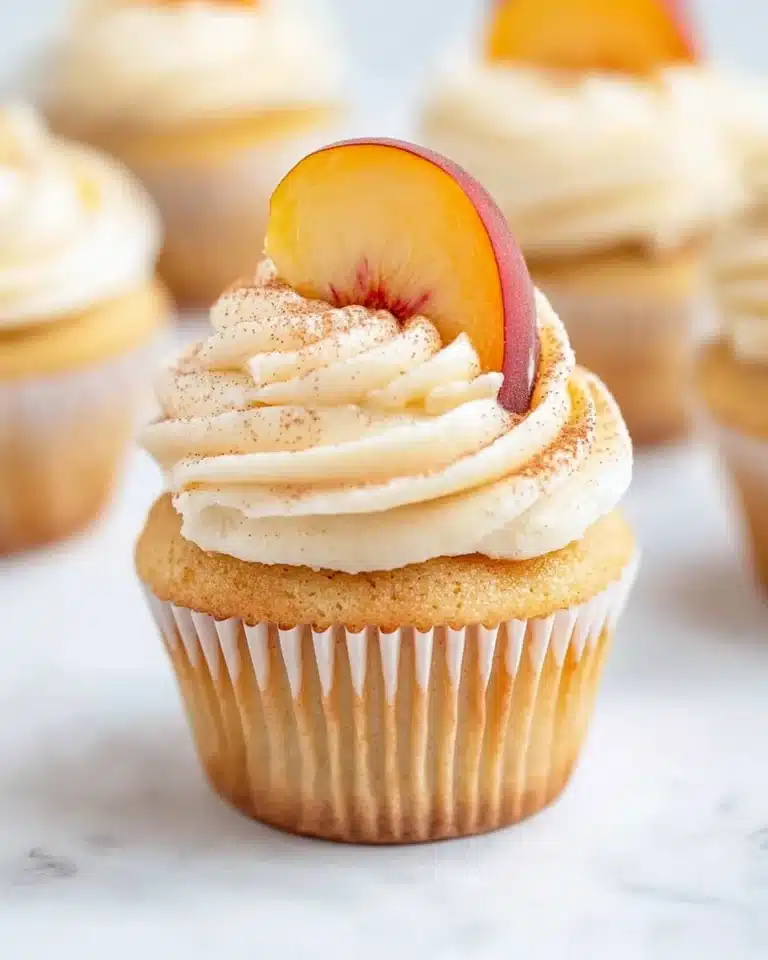 Peaches & Cream Cupcakes Recipe