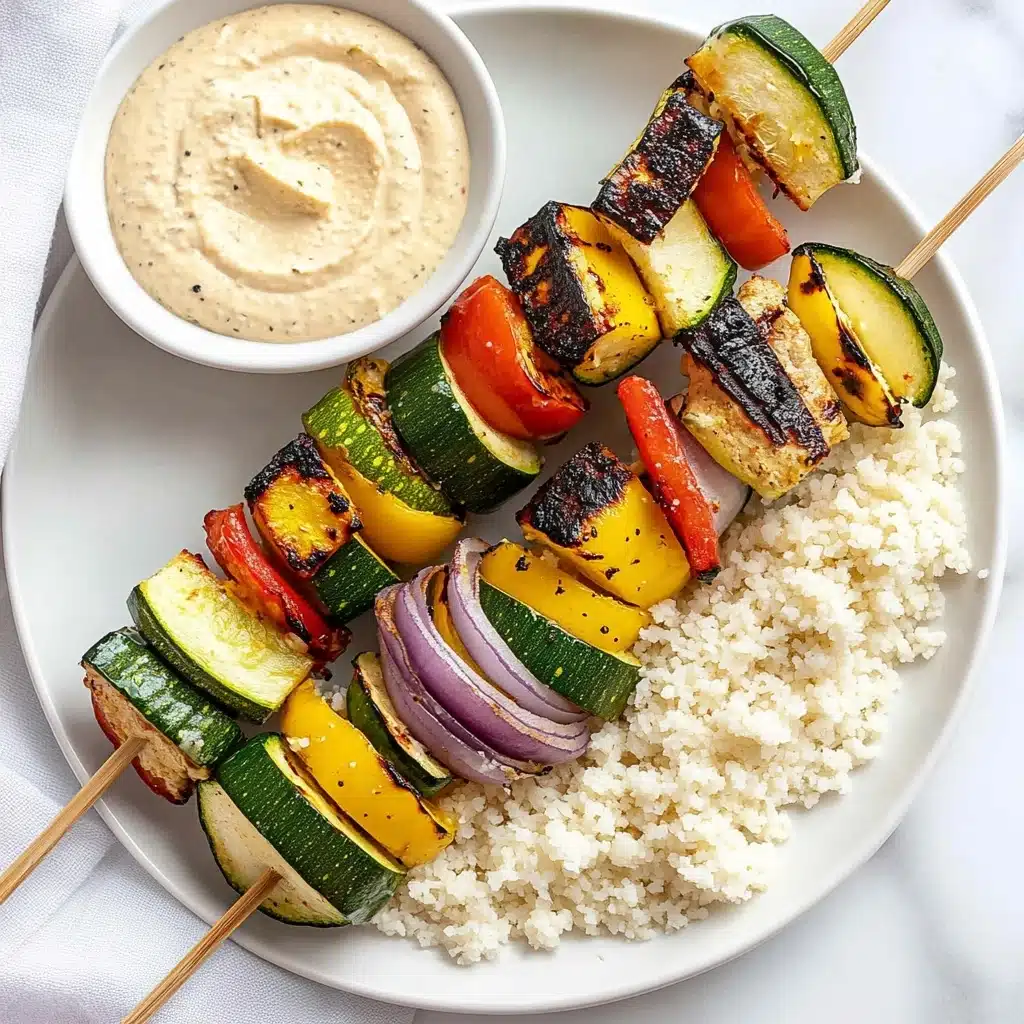 Grilled Veggie Halloumi Skewers Recipe - Recipe Image