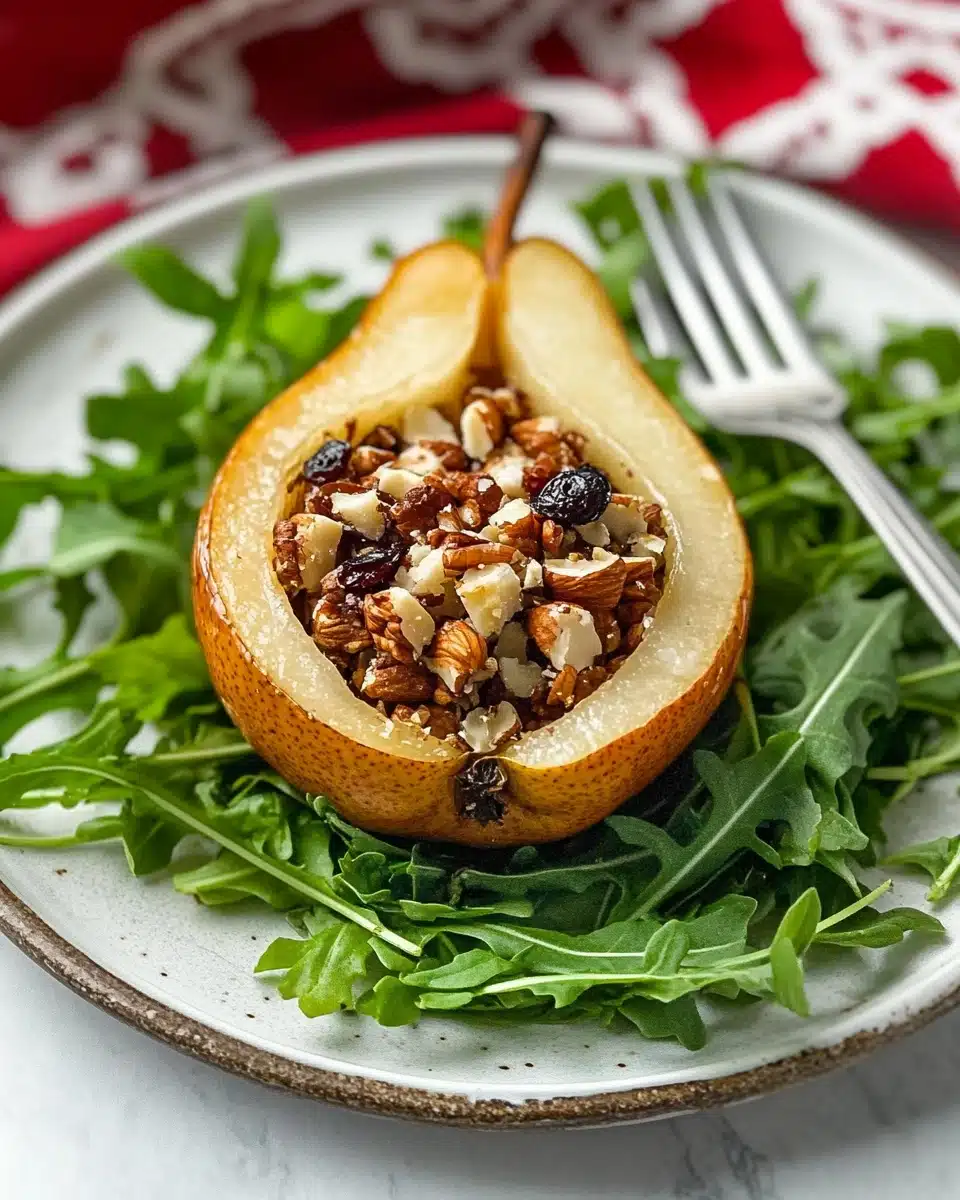 Roasted Pears with Blue Cheese & Walnuts Recipe