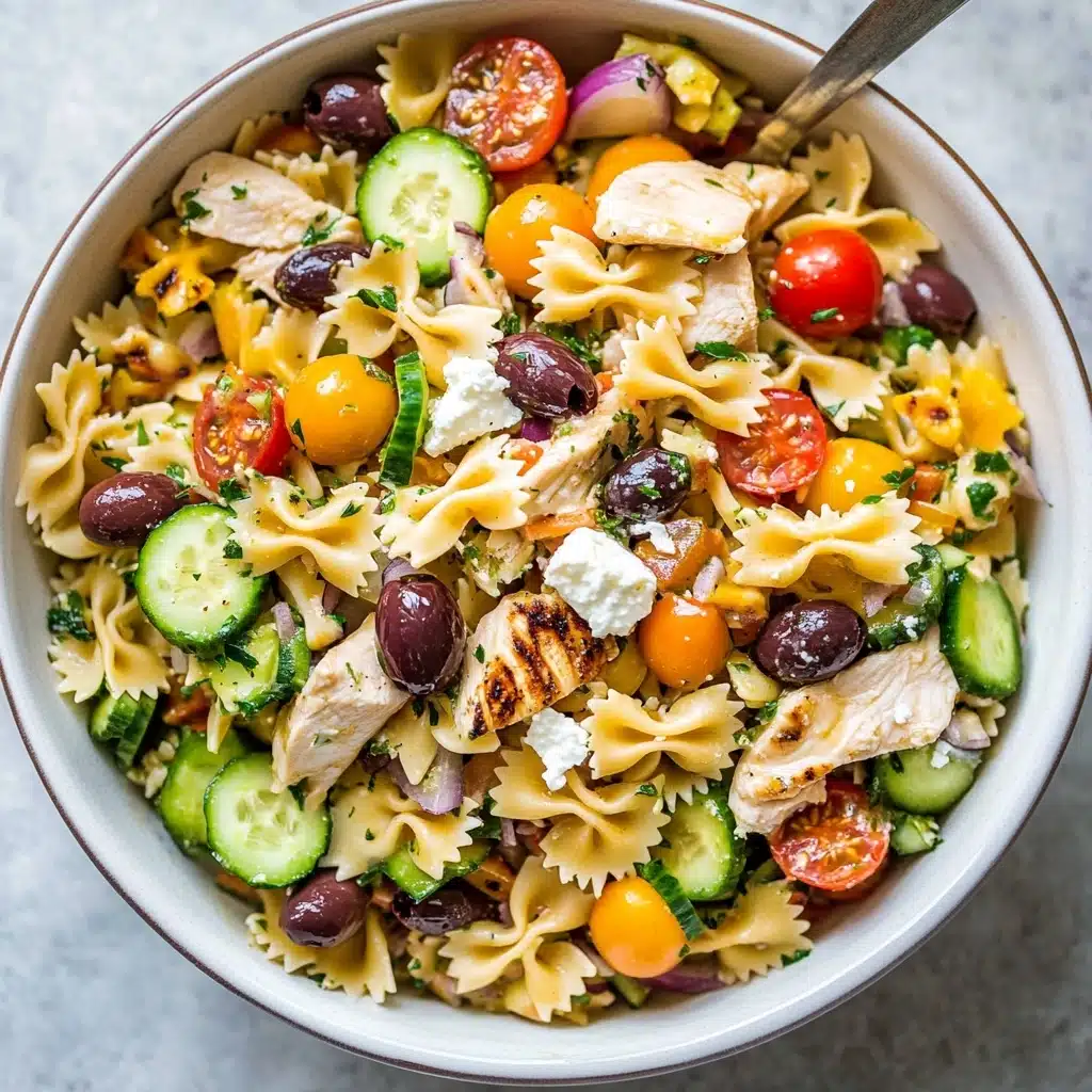 Greek Chicken Pasta Salad Recipe - Recipe Image