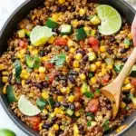 Ground Turkey Skillet with Zucchini, Corn, Black Beans and Tomato Recipe