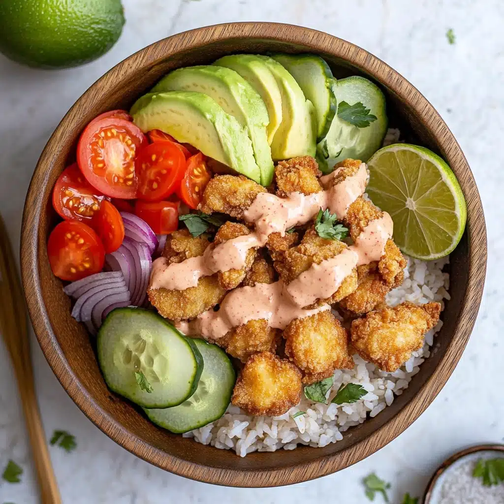 Crispy Bang Bang Chicken and Rice Bowls Recipe - Recipe Image