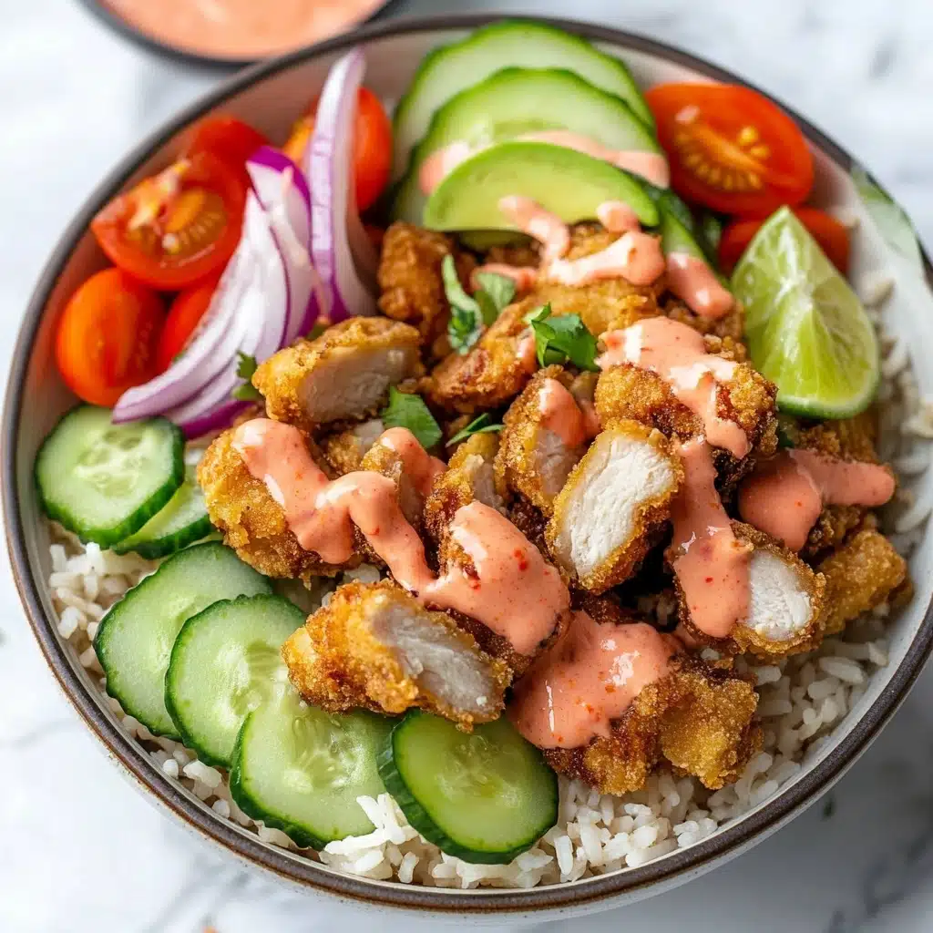 Crispy Bang Bang Chicken and Rice Bowls Recipe - Recipe Image