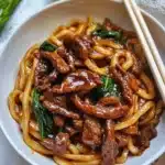 Simple Black Pepper Beef Udon Recipe