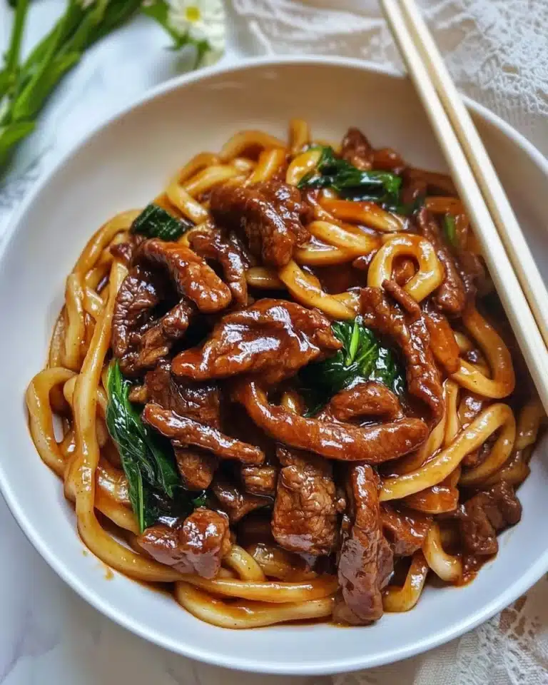 Simple Black Pepper Beef Udon Recipe