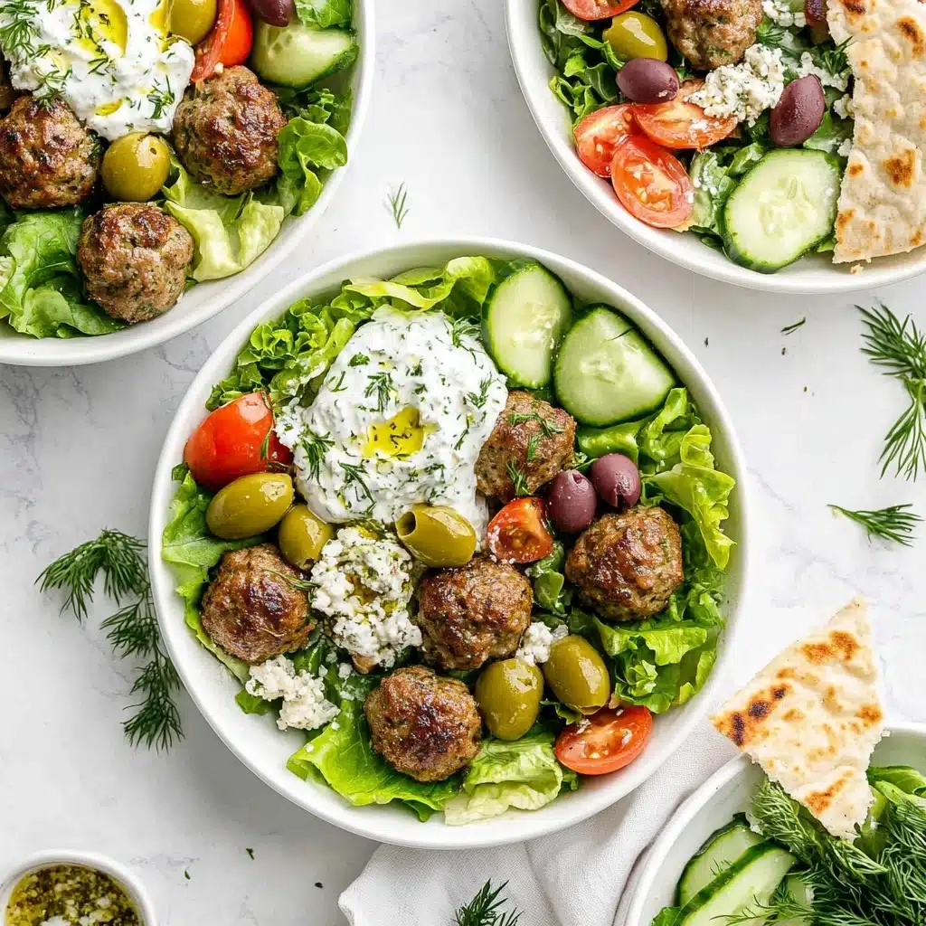 Greek Meatballs with Tzatziki Sauce Recipe - Recipe Image