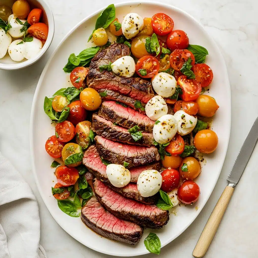 Seared Balsamic Steak Caprese Recipe - Recipe Image