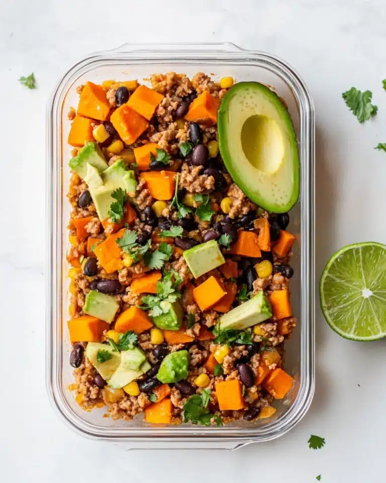 Ground Turkey Skillet with Sweet Potatoes and Black Bean Recipe