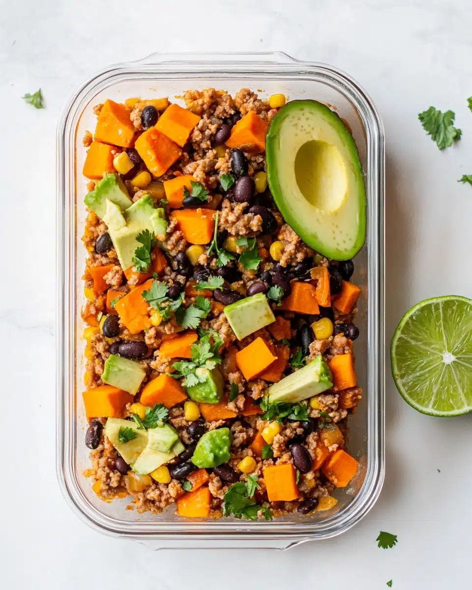 Ground Turkey Skillet with Sweet Potatoes and Black Bean Recipe