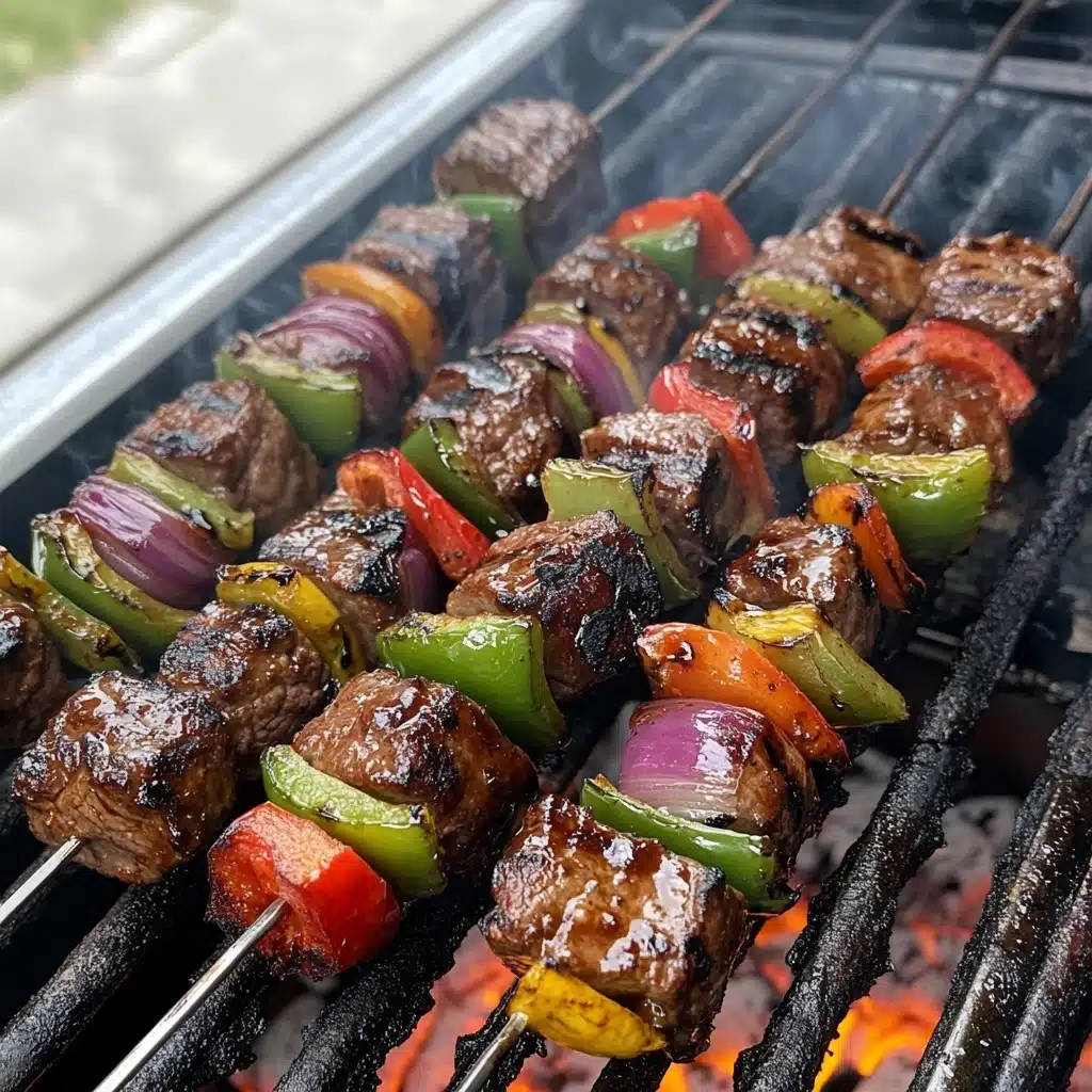 Honey Bourbon Steak Skewers Recipe - Recipe Image