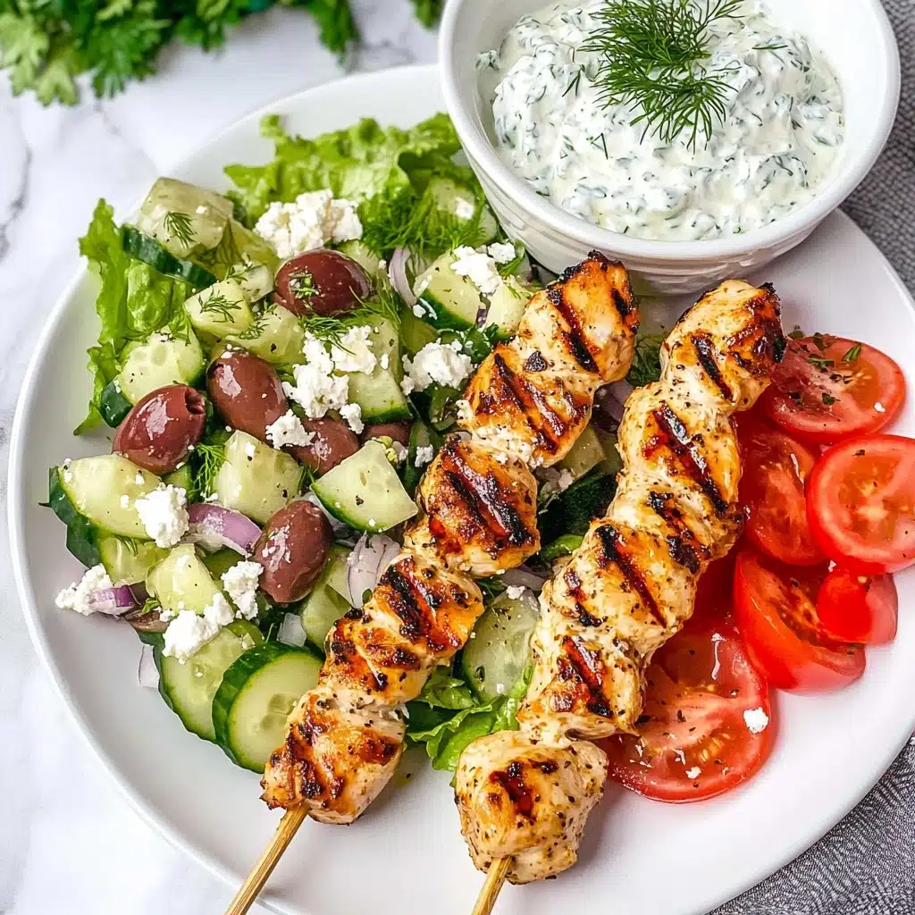 Grilled Greek Chicken Kabobs Recipe - Recipe Image