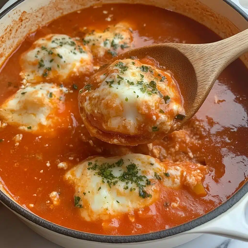 Creamy Tomato Soup with Cheddar Dumplings Recipe - Recipe Image