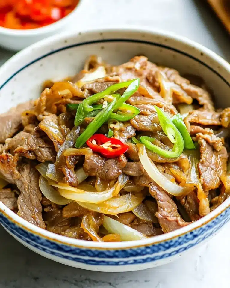 Gyudon (Japanese Beef Rice Bowl) Recipe