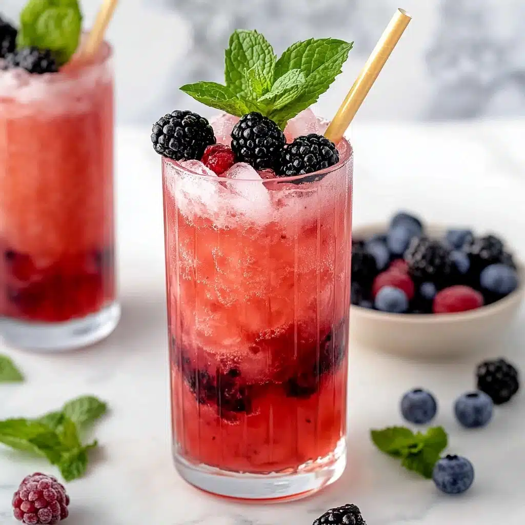 Red, White and Blue Mojito Recipe - Recipe Image